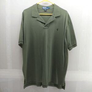 Vintage Polo Ralph Lauren Olive Green Short Sleeve Mens Polo Shirt Size XL